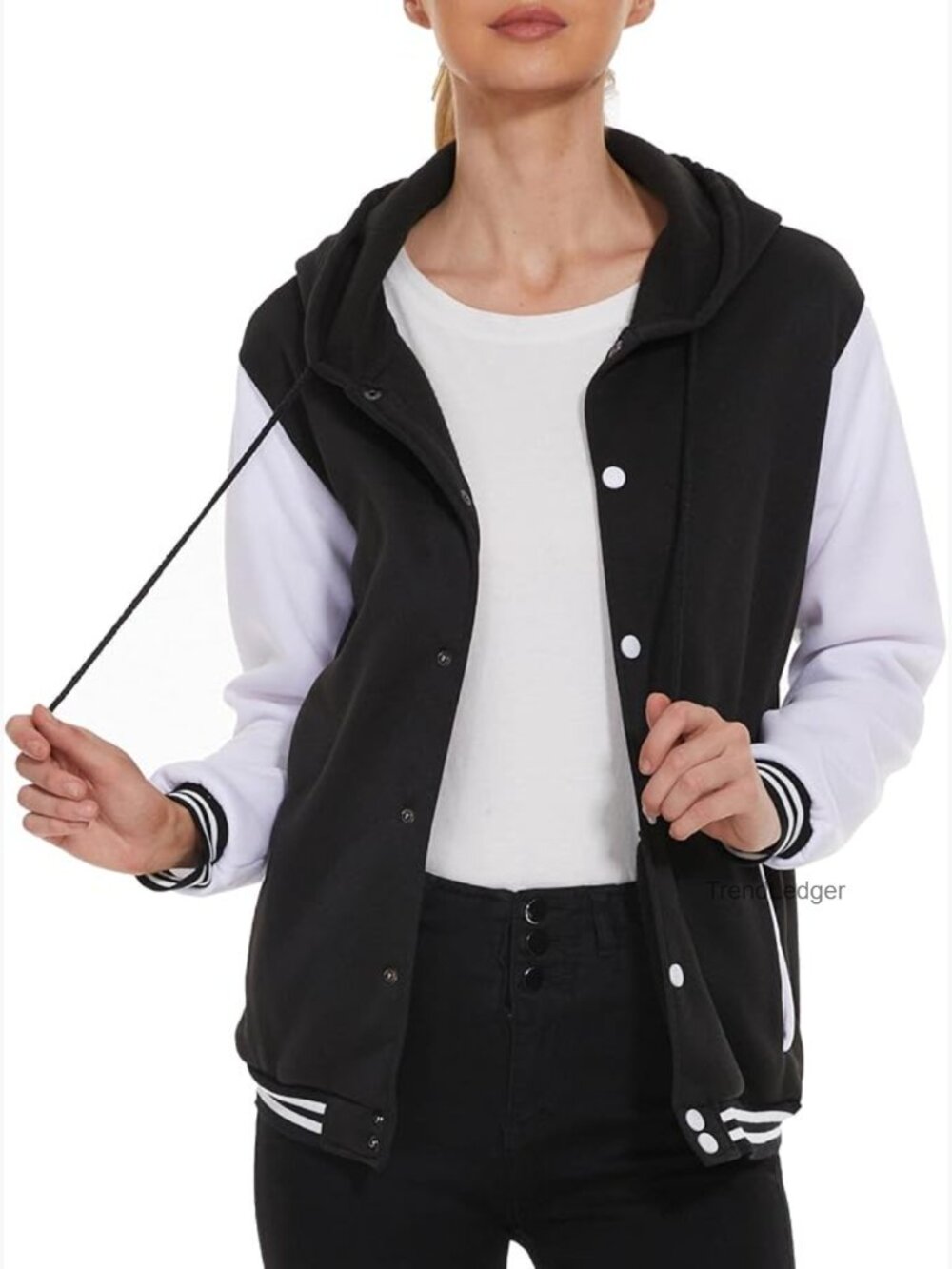Womens Varsity Baseball Jacket Casual Long Sleeve Cardigan Coat Unisex Adult